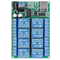 Miniatyrbild 1 av 4: 8-kanals Relämodul DC12V UART Seriell Port Switch PLC Motor LED Dator Fjärrkontroll Multifunktion USB-kontroller