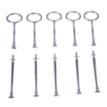 Miniatyrbillede 4 af 5: 5 Bryllup Metal 2-lags Kageopsats Center Håndtag Stænger Fittings Kit