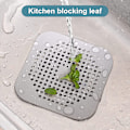 Miniatyrbild 5 av 5: Silikonavloppshårssamlare 2-pack - Dusch/badkarsavloppsskydd och fyrkantig propp - Grå/vit