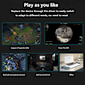 Miniatyrbild 8 av 8: Ergonomisk Tyst Gamingmus, 12000 DPI Justerbar, RGB Auto Andningsljus, 6 Programmerbara Knappar Inklusive Sniperknapp, Bred Kompatibilitet För
