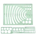 Miniatyrbild 2 av 2: Multifunktionell arkitekturritningsmall Linjaler DIY-målning ihålig linjal kit (#2)