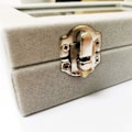 Miniatyrbild 4 av 5: Smyckesbricka i sammet, smyckesskydd med lås för säkerhet, transparent glaslock ger dammfri förvaring för dina värdefulla föremål