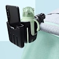 Miniatyrbild 3 av 5: Barnvagnskopphållare, 2 i 1 Universal Dryckshållare Barnvagnsorganisatör Babyflaskhållare - Barnvagnstillbehör Halkskyddad Stor Kaliber Designad Kopp