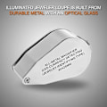 Miniatyrbild 5 av 5: Professionell Lupp Helt i Metall, LED UV-Lins Juvelerarlopp med 40X Förstoring, Dubbelt Starkt LED-Ljus för Förbättrad Synlighet