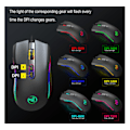 Miniatyrbild 6 av 6: RGB-spelmus, bakgrundsbelyst, ergonomisk, 7 programmerbara knappar, 7200 DPI för Windows PC (svart) $Spelmus med sladd [7200 DPI]