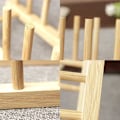 Miniatyrbild 3 av 6: Naturligt diskställ i bambu, mångsidig tallrikshållare för kompakta kök, miljövänligt diskställ i bambu med flera funktioner för koppar,