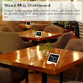 Miniatyrbild 5 av 8: 2 Set Mini Chalkboard Skyltar Platskort Små Rektangulära Svarta Tavlor Bröllop Fester