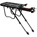 Miniatyrbild 4 av 8: Anpassningsbar cykelpakethållare, snabbkoppling aluminiumlegering ram justerbar bakre pakethållare, stöder tunga laster upp till 50 kg, universell passform för 24-29 tum