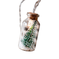 Miniatyrbild 1 av 7: Mini Julgransljus Batteridrivna Klara Glasburkar Flasklampor 10 LED Varmvita Ljusslingor för Inomhus Hem Sovrum Bröllop