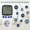 Miniatyrbild 5 av 5: Digital LCD-display Hemenergianalysator, Strömförbrukningsövervakning med Realtidsdata för Elanvändningsmonitor, Överbelastningsskydd