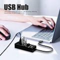 Miniatyrbild 4 av 8: SuperSpeed USB-hubb för sömlös anslutning, portabel adapter med snabb respons, stabil multi-port hubb för säker och pålitlig dataöverföring, bred