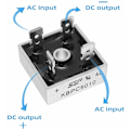 Miniatyrbild 3 av 5: Kbpc5010 Brygglikriktardioder för industriell automationskontrollutrustning, pläterade lödbara ledningar, enfasiga fyrkantiga elektroniska komponenter med
