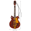 Miniatyrbild 6 av 8: Miniatyr elektrisk gitarrmodell innovativ simulering handgjord trägitarr dekoration för presenter samling 14