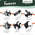 Miniatyrbild 7 av 8: Patententerad Human Design Hundmunkorg, Ergonomisk W-formad Design för Maximal Komfort, Idealisk för Reaktiva Hundar, Förhindrar Bitande, Tuggande & Åtslande,