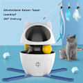 Miniatyrbild 4 av 5: Pusselmatare för katter, interaktiv kattleksak med unik design, främjar engagemang och viktminskning för innekatter, multifunktionell automatisk leksak