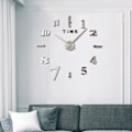 Miniatyrbild 5 av 5: Blå dröm 3D väggklocka, DIY digital väggklocka, tyst rörelse, modern design väggklocka, jätte väggklocka för sovrum kök vardagsrum
