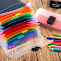 Miniatyrbild 8 av 8: 4-pack Mini Dokumentmapp A6 7,1 X 4,45 X 1,1 Tum Regnbåge Expanderande Mapp 13 Ficksmapp Organisatör 12 Etiketter Index