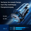 Miniatyrbild 4 av 5: Mobil laddare, INIU 2-port [USB C 30W+USB A 30W] 5A QC 3.0 PD snabbladdningsadapter för mobil, med 60W USB C till USB C-kabel