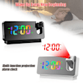 Miniatyrbild 3 av 5: LED-väckarklocka med projektion digital väckarklocka temperatur dimbar bordsur väckarklocka USB