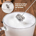 Miniatyrbild 3 av 5: Handhållen mjölkskummare Elektrisk mjölkskummare med visp i rostfritt stål för kaffe / Latte / Cappuccino Äggvispning