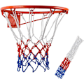 Miniatyrbild 2 av 5: Professionell basketnät, basketkorg nät, set med 2 polyester basketnät för standard inomhus- eller utomhusbruk (12 öglor)