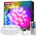 Miniatyrbild 2 av 6: 10m Rgb LED-remsa flexibel färgförändring med ljusstark 5050 Smd LED-remsa med 44-tangenters IR-fjärrkontroll och 12v strömförsörjning LED-lampor för