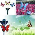 Miniatyrbild 3 av 7: Solcells drivna dansande fladdrande fjärilar flygande kolibri trädgård gård dekoration