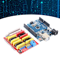 Miniatyrbild 1 av 8: 3D-skrivartillbehörssats CNC-graveringsmaskin Utbyggnadskort DRV8825-drivrutin för NANO R3
