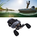 Miniatyrbild 1 av 8: Baitcasting Rulle Fiske Rulle Hjul 7.2:1 Förhållande 18+1BB med Mikrotrådskopp Dubbla Bromssystem för Alla Vatten (Vänsterhänt)