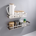 Miniatyrbild 5 av 5: Badrumsvägg Hylla 20-40cm Modern Matt Svart Badrum Kök Dusch Hylla 30cm
