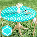 Miniatyrbild 2 av 5: Marockansk Bordsduk i Polyester - Vattenavvisande Skrynkelfri Rektangulär Duk, Tvättbart Skydd för Högtider och Utomhusbruk$Elegant