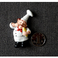 Miniatyrbild 4 av 8: Vit Dekorativ Skulpturset För Ett Stilfullt Hem, Söta Italienska Kockmagneter, Resinfigurer Med Multifunktionella Magneter För Kylskåpsdörrar Och