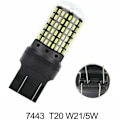 Miniatyrbild 4 av 5: 2 st T20 W21w 7443led Canbus Led Bil Glödlampor Broms Blinkersljus Vit 3