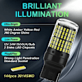 Miniatyrbild 2 av 5: 2 st T20 W21w 7443led Canbus Led Bil Glödlampor Broms Blinkersljus Vit 3
