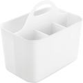 Miniatyrbild 2 av 7: Skrivbordsarrangör - förvaringslåda för pysselmaterial och sybehör för knappar, saxar, färger etc. - bärbar pennhållare med 4 plastfack -