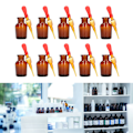 Miniatyrbild 1 av 8: 10 st Droppflaskor 30 ml Kapacitet Gummitopp Verktygssats för Laboratorieexperiment