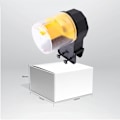 Miniatyrbild 3 av 5: Automatisk fiskmatare med fuktsäker design, programmerbar matning för akvariefiskmatare, gul, batteridriven för små till stora
