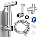 Miniatyrbild 1 av 5: Toalett Spray Handdusch Bidet Rostfritt Stål - med 3-vägs Ventil Perfekt för Personlig Hygien, Rengöring