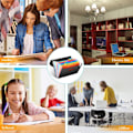 Miniatyrbild 8 av 8: Expanderbar dragspelsförvaring 13 fack med lock A4 administrativ pappersmapp, A4 dokumentorganisatör expanderbar dragspelsdokument sorterare