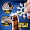 Miniatyrbild 5 av 8: Elegant Snöflinga Multiverktyg, Rostfritt Stål 18-I-1 Funktion, Speciell Snöflingadesign För Mångsidig Användning, Perfekt Portabel Gåva För Utomhusbruk