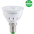 Miniatyrbild 1 av 4: AC220V Full Spectrum LED-växtlampa E14 med 60 LED-växtlampa för hydroponiska växthus inomhusväxter