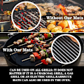 Miniatyrbild 4 av 5: Set med 3 bakmattor för grill och ugn 40 * 50 cm Återanvändbar non-stick grillmatta för gas-, kol- eller elektriska grillar