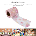 Miniatyrbild 8 av 8: Tulle rulle färgglad gradient blomma rosett nät tyg rulle DIY material band röd