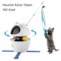 Miniatyrbild 3 av 5: Pusselmatare för katter, interaktiv kattleksak med unik design, främjar engagemang och viktminskning för innekatter, multifunktionell automatisk leksak