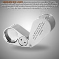 Miniatyrbild 2 av 5: Professionell Lupp Helt i Metall, LED UV-Lins Juvelerarlopp med 40X Förstoring, Dubbelt Starkt LED-Ljus för Förbättrad Synlighet