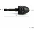 Miniatyrbild 2 av 5: Hex Skaft Nyckellös Borrchuck, Snabbväxlingsadapter för Elektrisk Skruvdragare, Borrkapacitet 0.3 - 6.5mm, Universell Drivare för Diverse