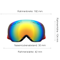 Miniatyrbild 2 av 5: Antifog snowboardglasögon skidglasögon för pojkar och flickor