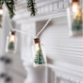 Miniatyrbild 2 av 7: Mini Julgransljus Batteridrivna Klara Glasburkar Flasklampor 10 LED Varmvita Ljusslingor för Inomhus Hem Sovrum Bröllop