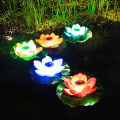 Miniatyrbild 2 av 5: Flytande solcellslampa för pool Lotuslampor LED Vattentät blomma Trädgård Solcellslampa Lotusblomma Flytande solcellslampa för utomhusbruk