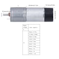 Miniatyrbild 4 av 8: DC-växelmotor med kodare för hastighetsmätning, signalåterkoppling, smart bil, JGA25‑371DC12V 130RPM